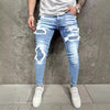 European And American Fashion Worn-out Patch Men's Jeans