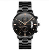 Men's Stainless Steel Quartz Watch – Business, Calendar, Waterproof