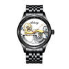 Men's Automatic Hollow Mechanical Watch – Silicone Band