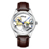 Men's Automatic Hollow Mechanical Watch – Silicone Band