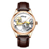Men's Automatic Hollow Mechanical Watch – Silicone Band