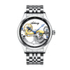 Men's Automatic Hollow Mechanical Watch – Silicone Band