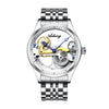 Men's Automatic Hollow Mechanical Watch – Silicone Band