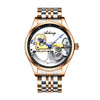 Men's Automatic Hollow Mechanical Watch – Silicone Band