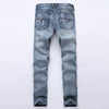 MCCKLE Fashion Brand Designer Mens Ripped Jeans Pants Light Blue Slim Fit Distressed Denim Joggers Male Plus Size Jean Trousers