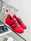 DOLCE & GABBANA - Portofino Sneakers in Calfskin and Patent Leather.