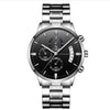 Men's Stainless Steel Quartz Watch – Business, Calendar, Waterproof