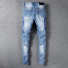 Men's Whiskered Patch Patch Jeans