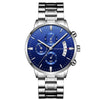 Men's Stainless Steel Quartz Watch – Business, Calendar, Waterproof
