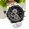 Men's Stainless Steel Quartz Watch – Luminous, Calendar, Sports Style
