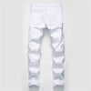 Shredded embroidery jeans