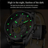 Men's Luxury Skeleton Watch – Automatic Quartz, Vintage Gold