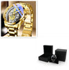 Men's Luxury Skeleton Watch – Automatic Quartz, Vintage Gold
