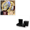Men's Luxury Skeleton Watch – Automatic Quartz, Vintage Gold