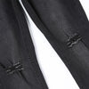 Casual Shredded Slim Zip Pencil Pants
